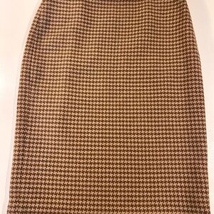 Brooks Brothers Brown and Tan Pencil Skirt